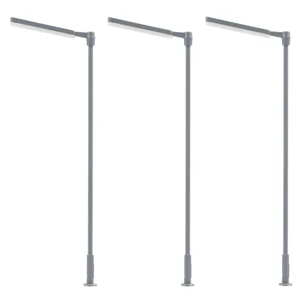 Faller 180121 - LED-Kreuzmastleuchte, kaltweiß, 3 Stück