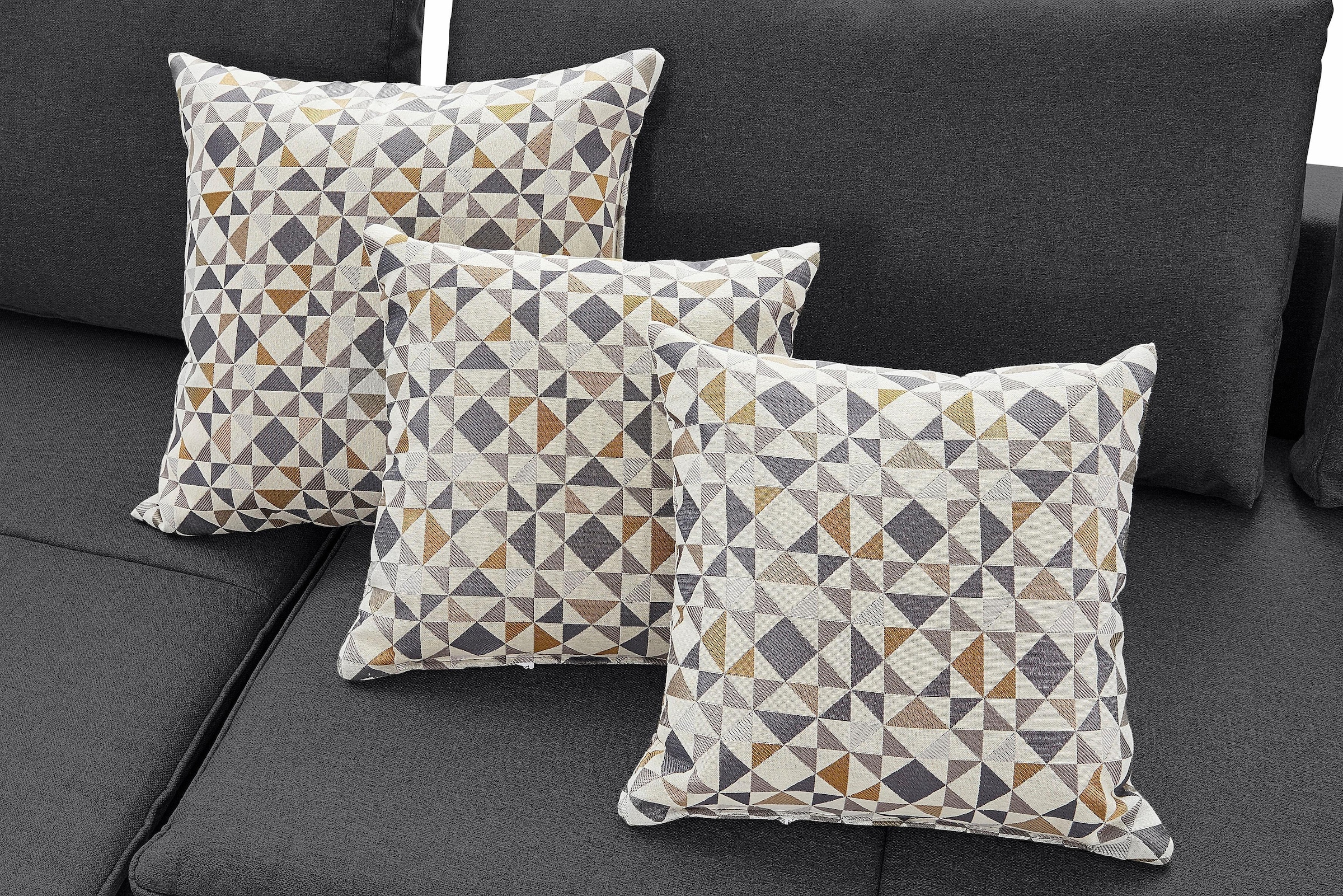 INOSIGN Ecksofa »Night & Day L-Form, B: 324 cm« mit Bettfunktion, Bettkasten & 3 Zierkissen, Boxspringbett 180x200 cm