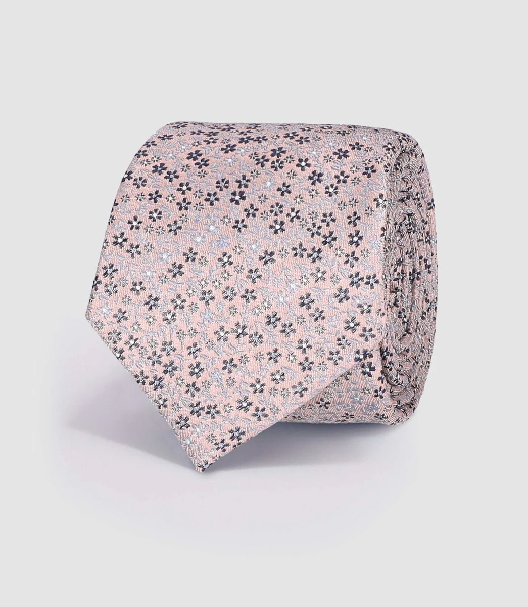 Cravate à motifs liberty rose