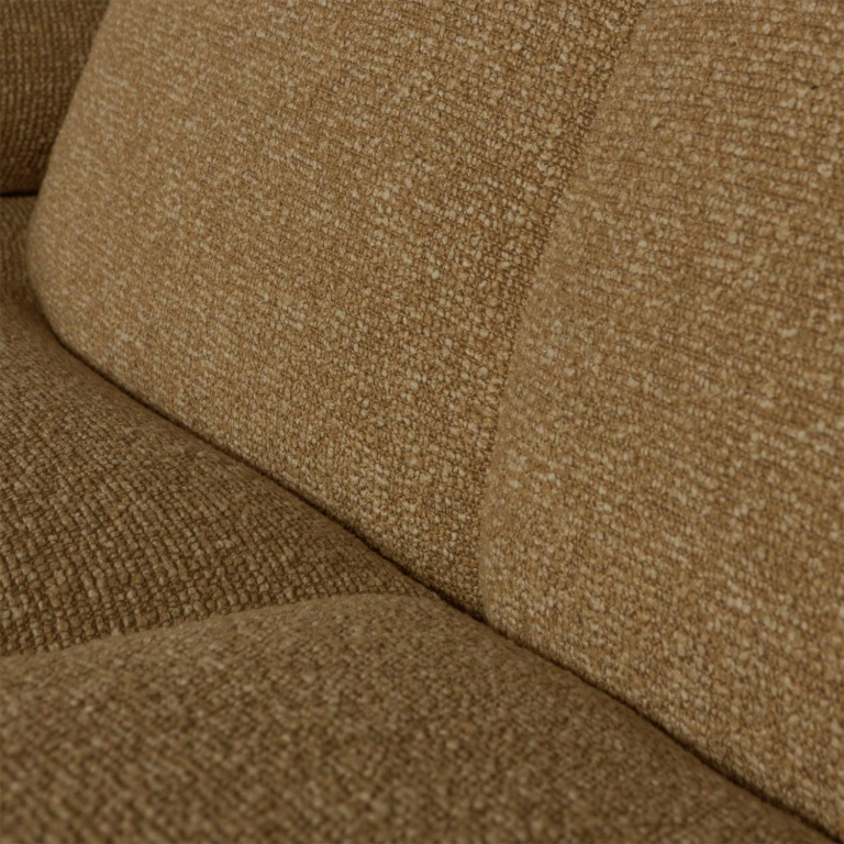 WOOOD Mojo bank chaise longue rechts bouclé bruin