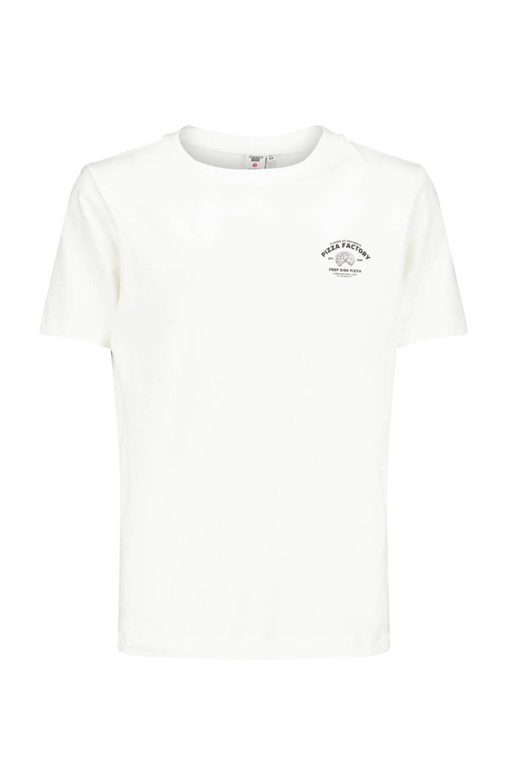 America Today T-shirt met backprint wit
