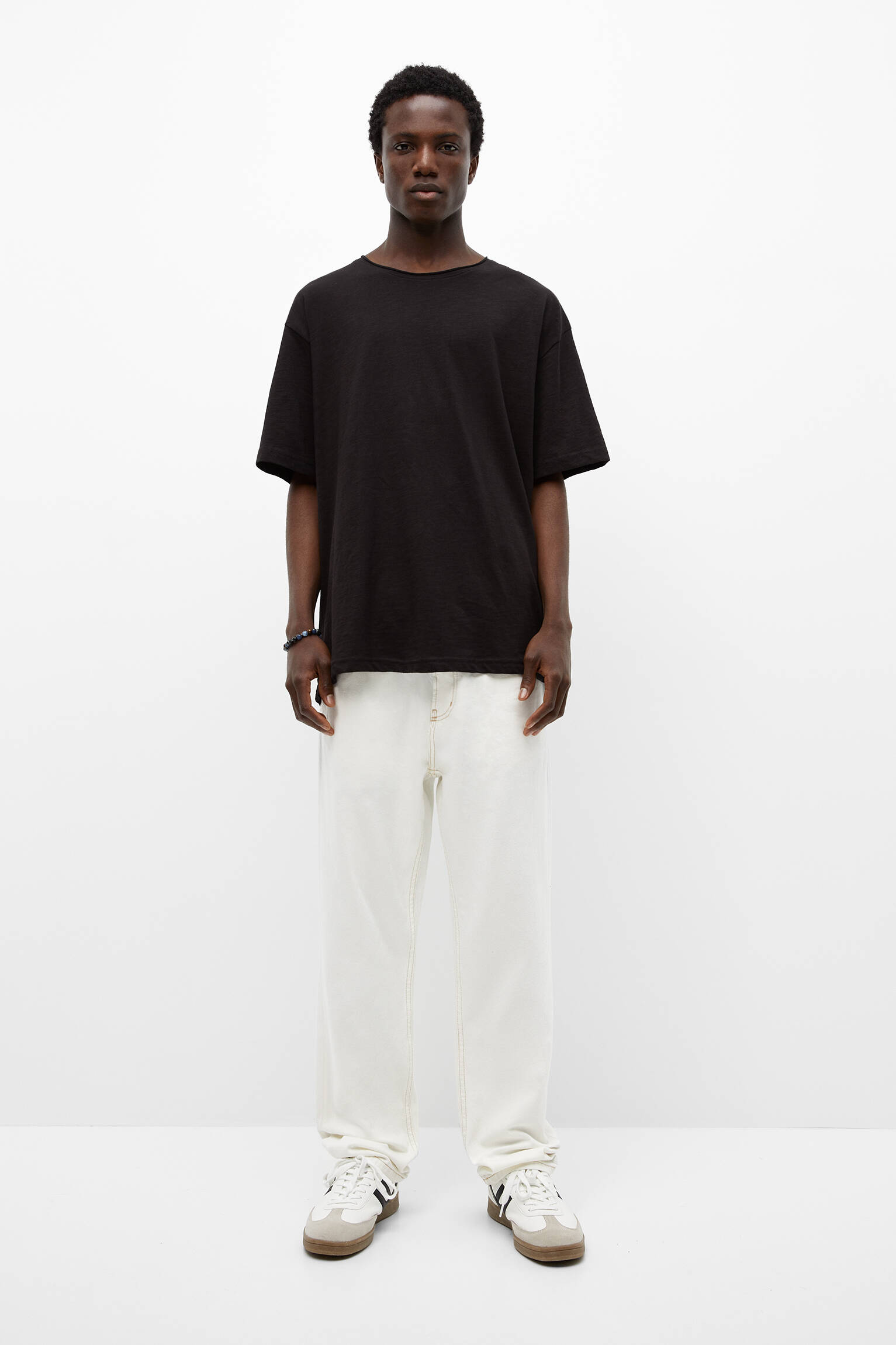 CALÇA JEANS RETA - CRU
