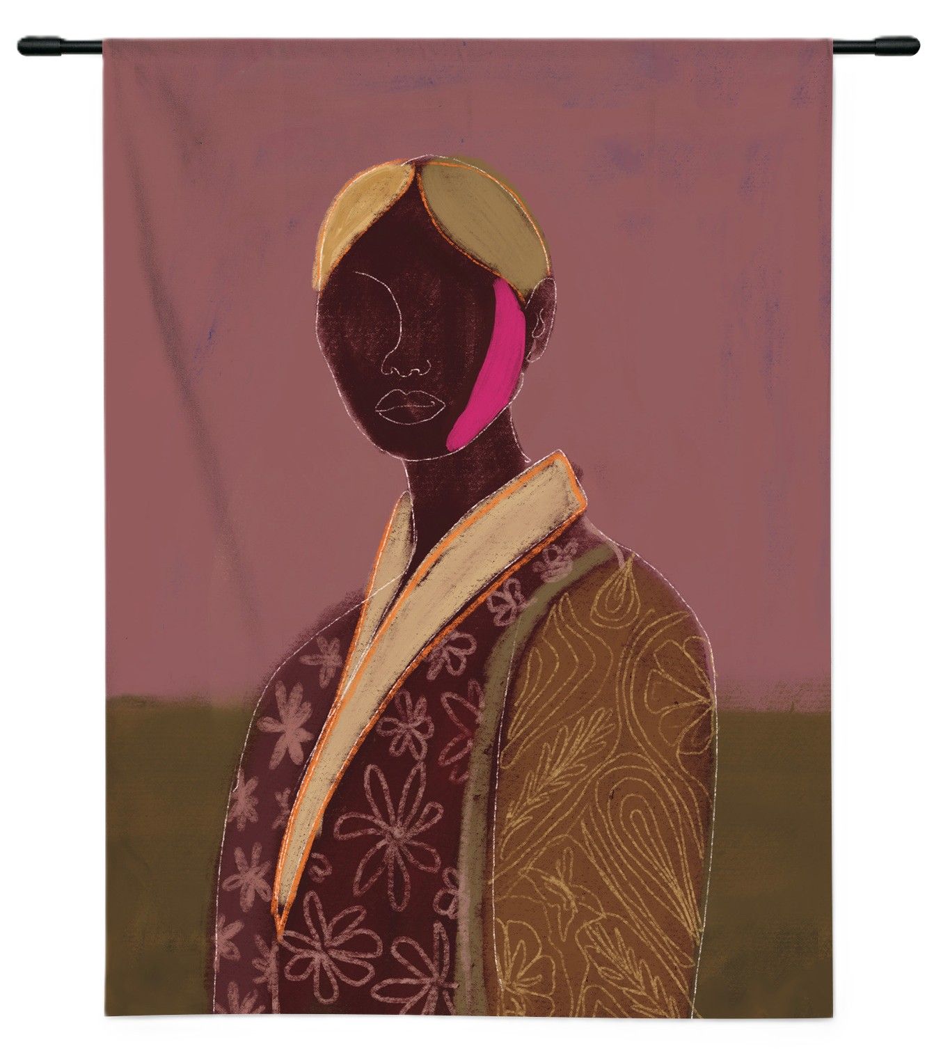 Wandkleed Silhouette Lady