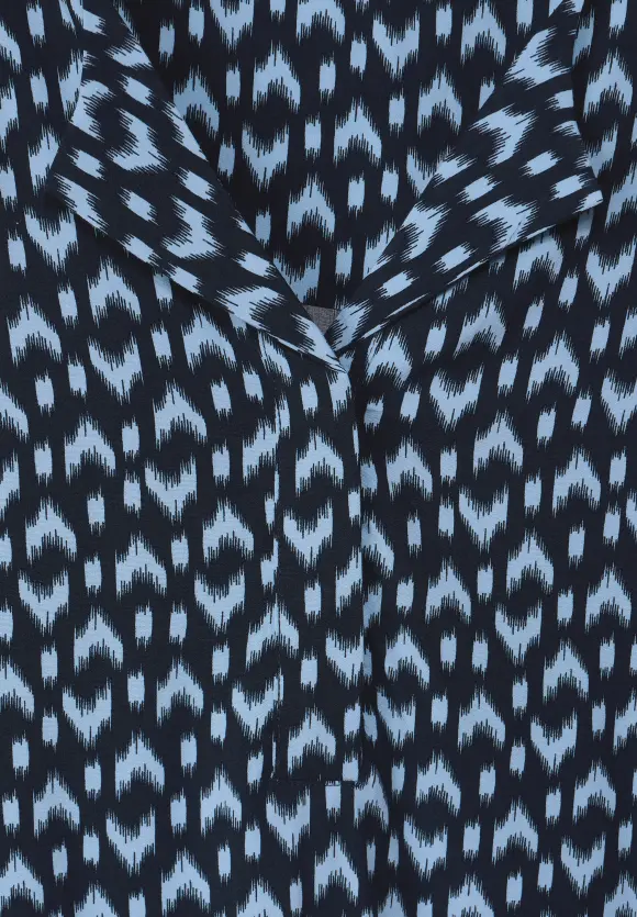 Viskose Printbluse - universal blue