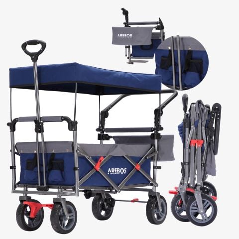 Bollerwagen mit Dach Premium