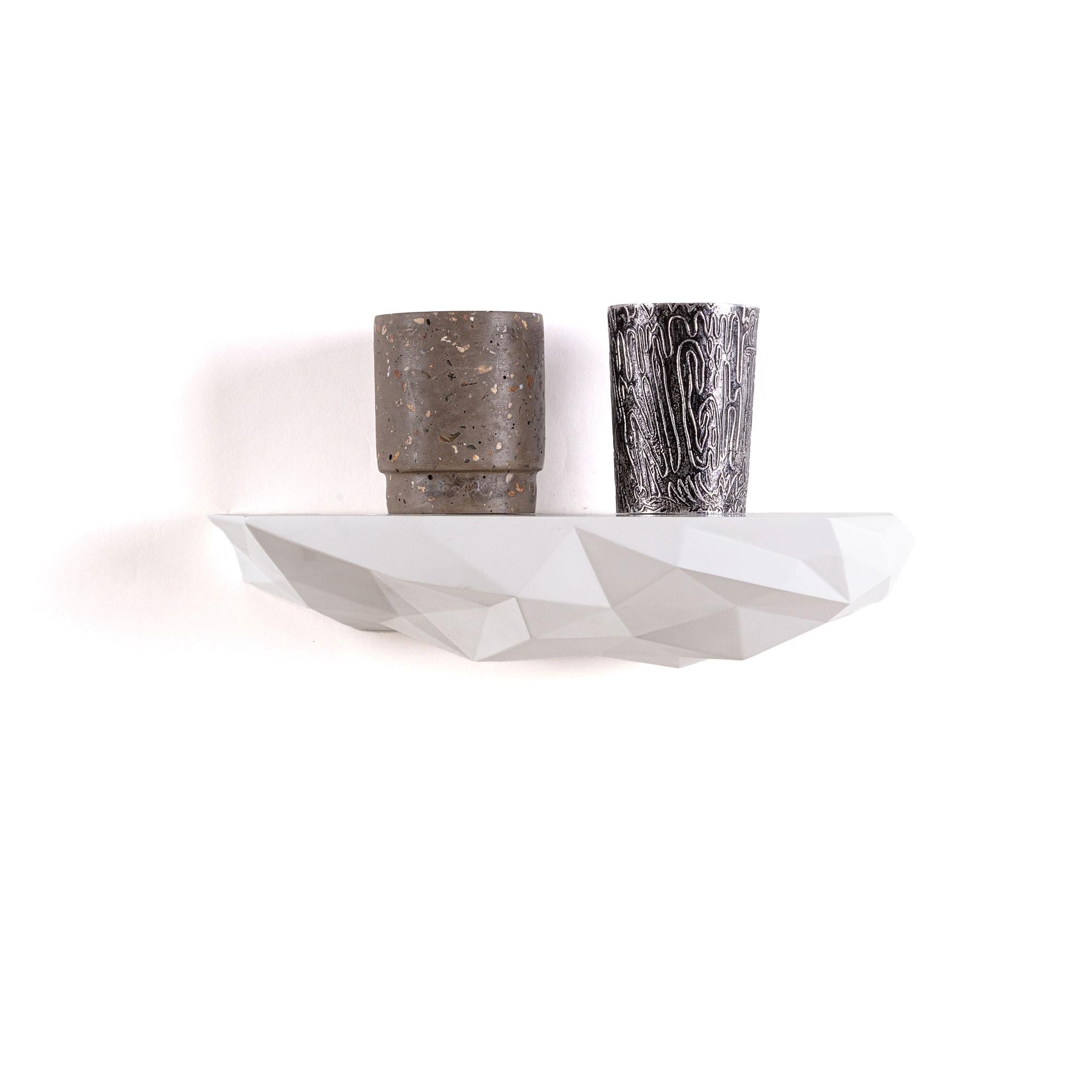 Space Rock wandplank medium wit