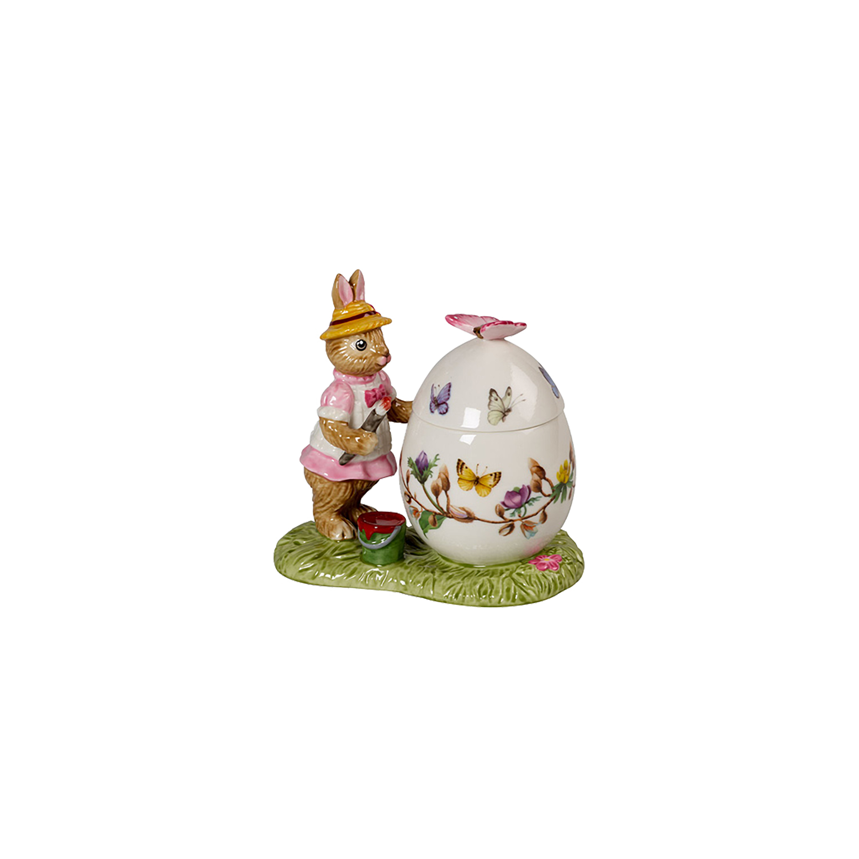 Bunny Tales Round jar Pink, 4.4'' x 2.6'', porcelain