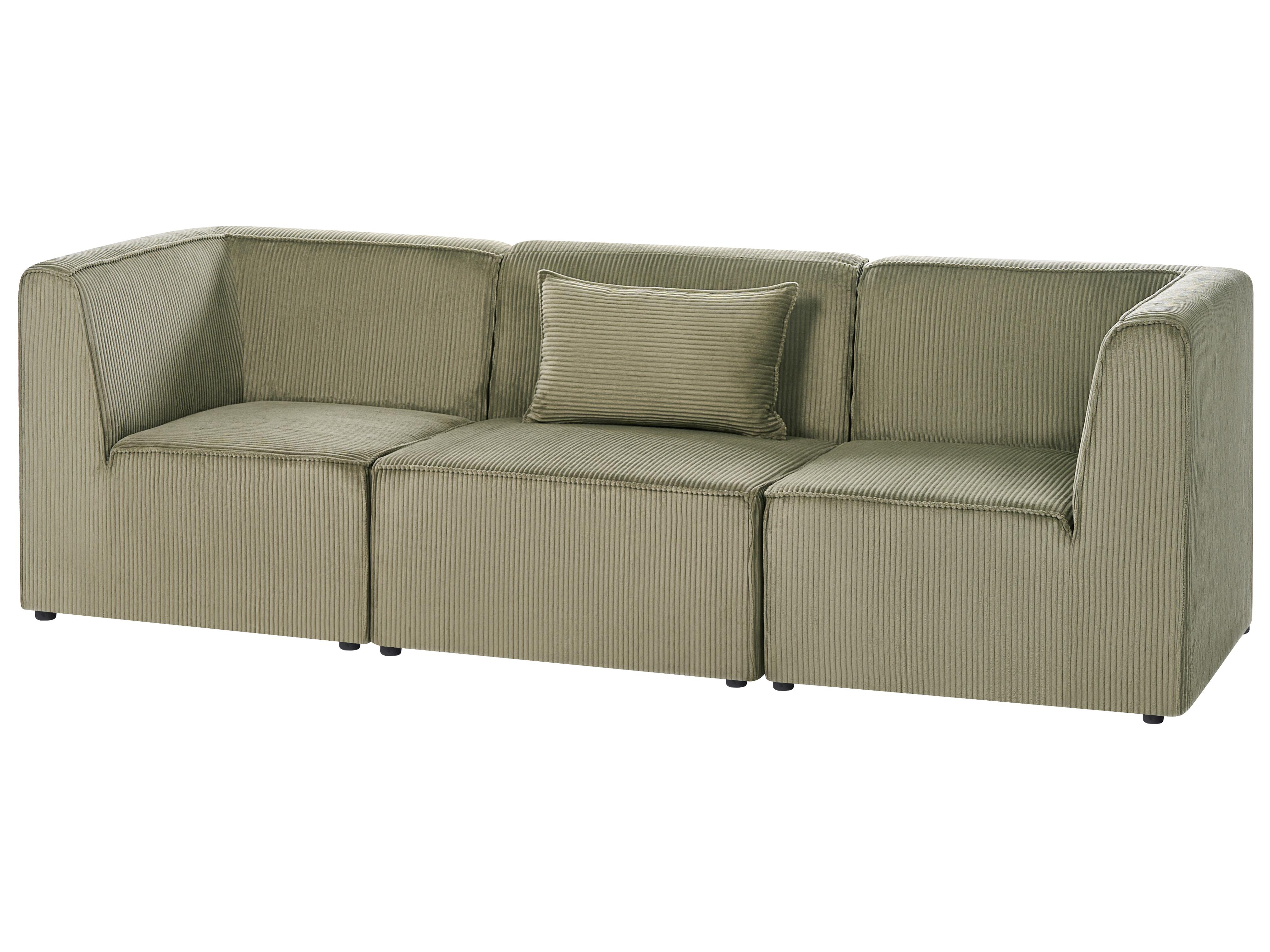 Modulaire bank 3-zits LEMVIG Corduroy Groen