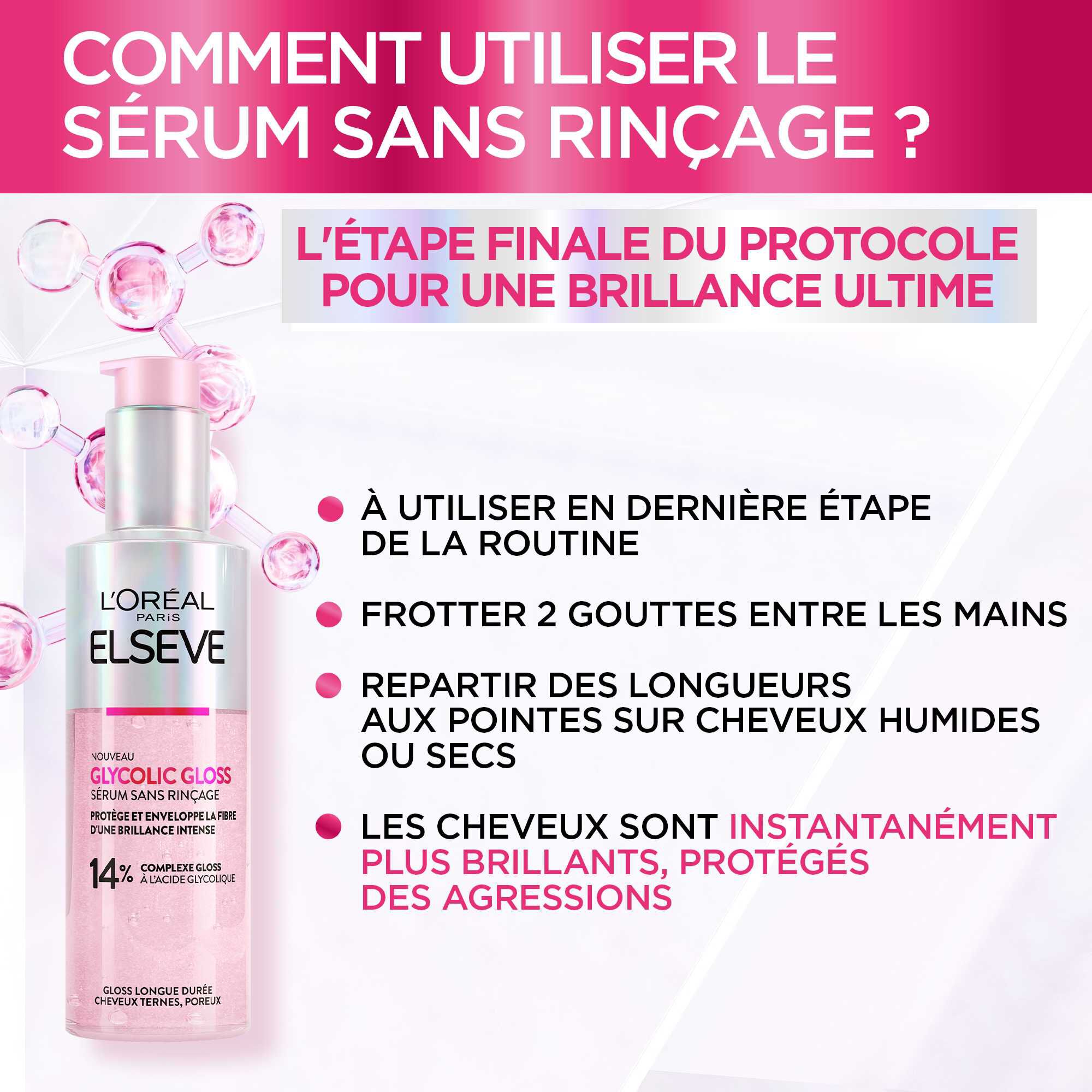 Elseve Glycolic Gloss Sérum Gloss Sans Rinçage - L'Oréal Paris