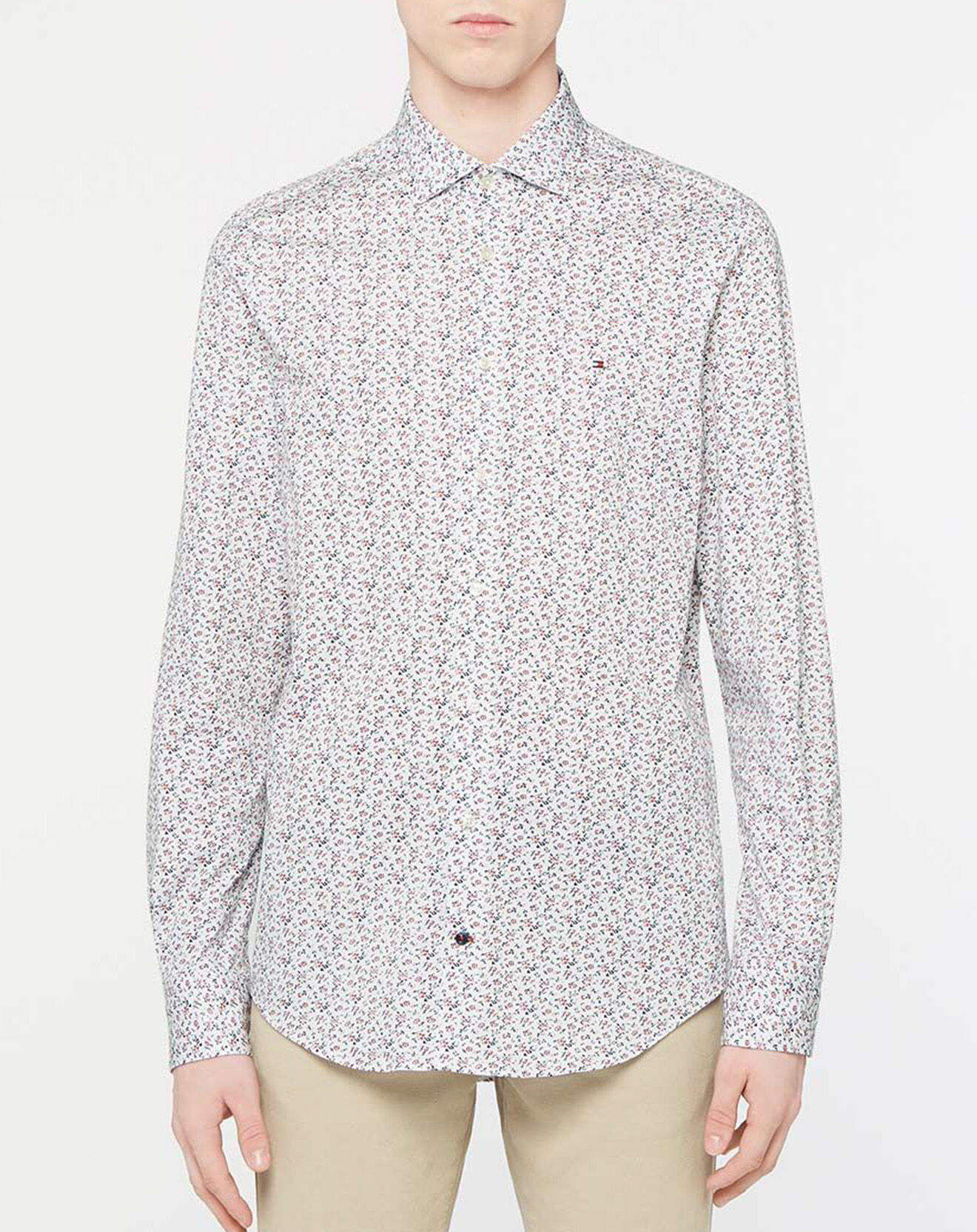 Tommy Hilfiger Chemise Slim imprimé floral blanc/rouge