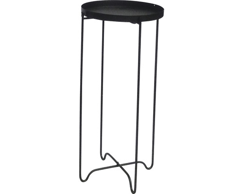 Lafiora metalen plantentafel, 49,5 cm hoog, zwart