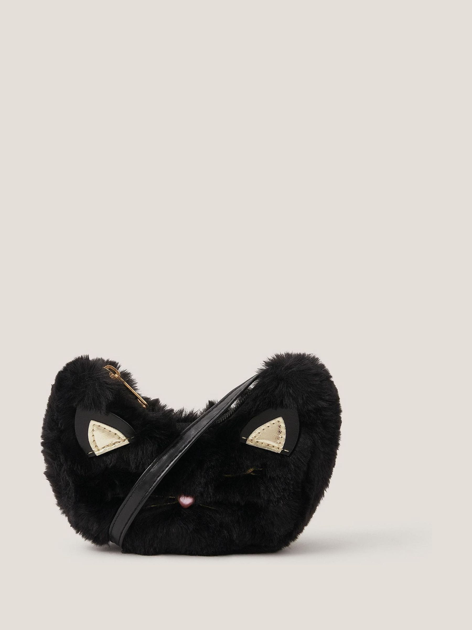 Monsoon Fluffy Cat Cross-Body Bag