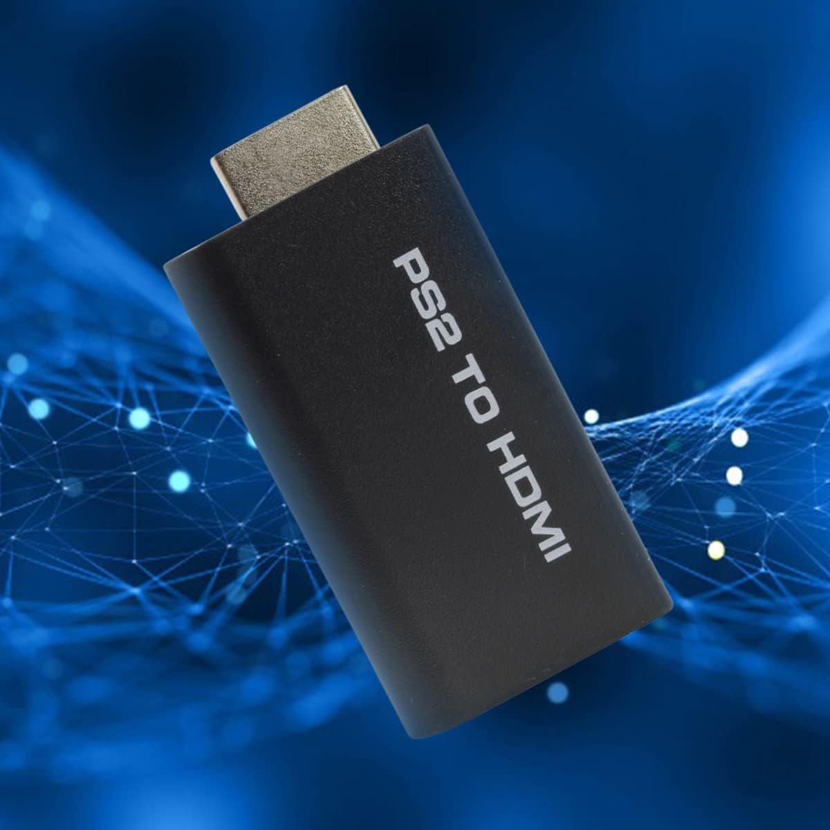 PlayStation 2 PS2 HDMI Konverter Adapter Full HD (1080i) mit 3.5mm Audio Ausgang - Schwarz
