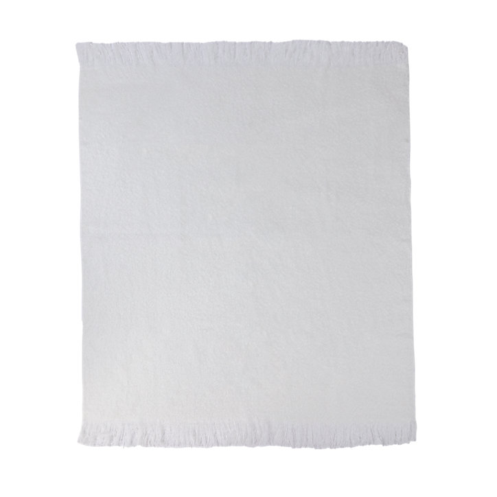 Plaid effet laine 130 x 150 cm blanc