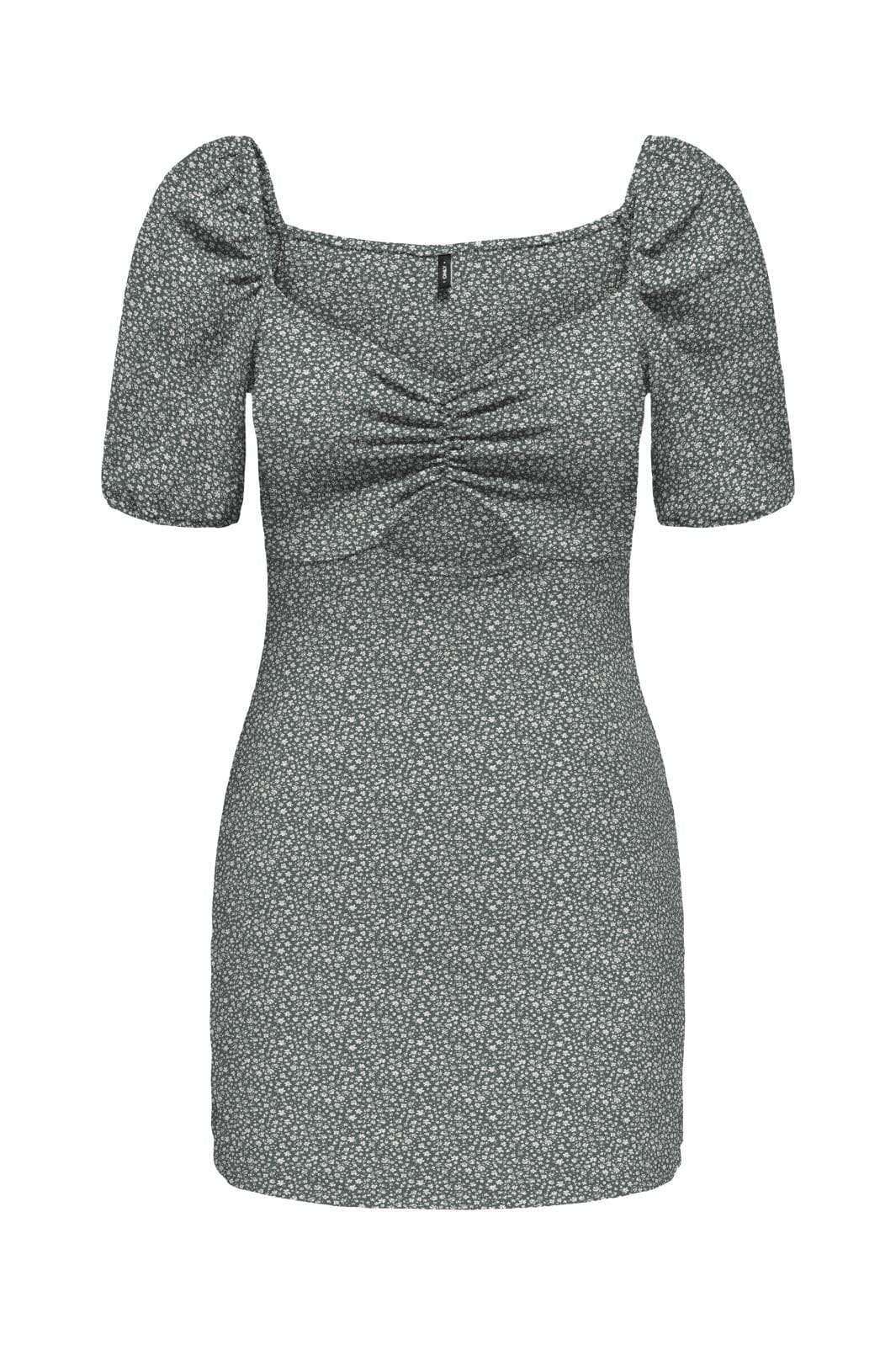 Only Onlhillary Fili Square Neck Dress 4703955 balsam green sprinkled flowers