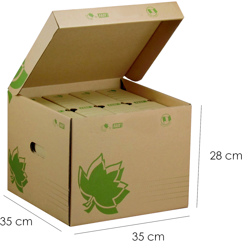 Conteneur D'Archivage Cube Fast + 4 Bte Arch Manuel Ecru