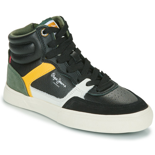 Pepe jeans - KENTON MASTER BOOT BOY - Noir / Jaune / Vert