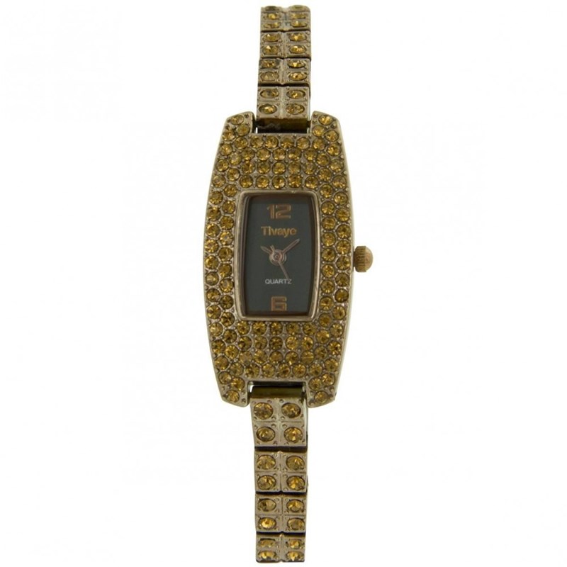 Montre Femme MEGADIAMS bracelet Acier Marron
