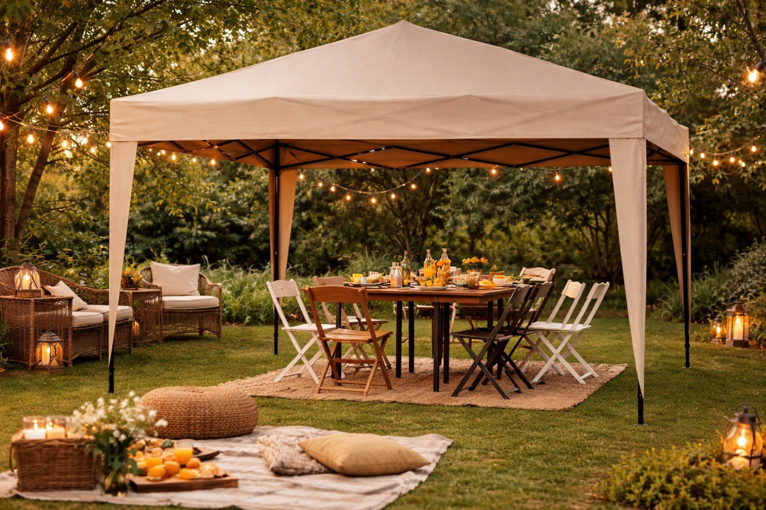 CUHOC Easy Up 3x3 meter partytent - Taupe