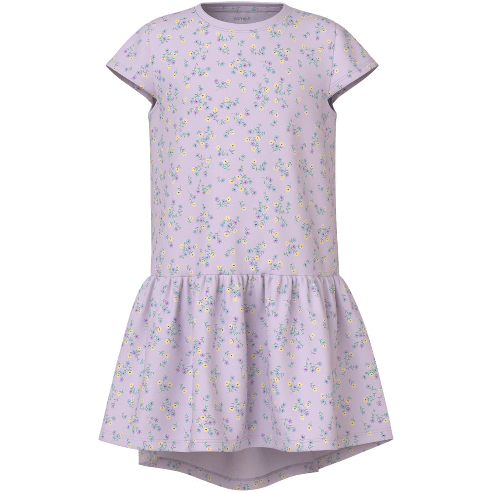 Køb Name It Lavender Fog Little Flower Nkfvigga Capsl Kjole