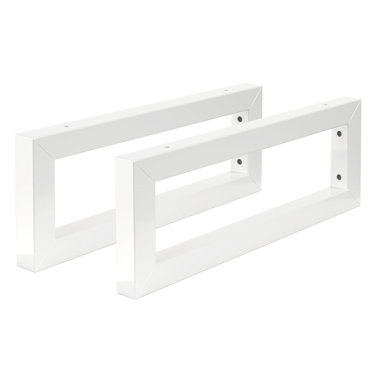 ML-Design 2-delige set wandgemonteerde wastafelconsoles, 450x150 mm, wit, staal, design wastafelconsole, wandgemonteerde onderconsole voor wastafelblad, consoledrager, plankdrager, plankhouder, handdoekhouder