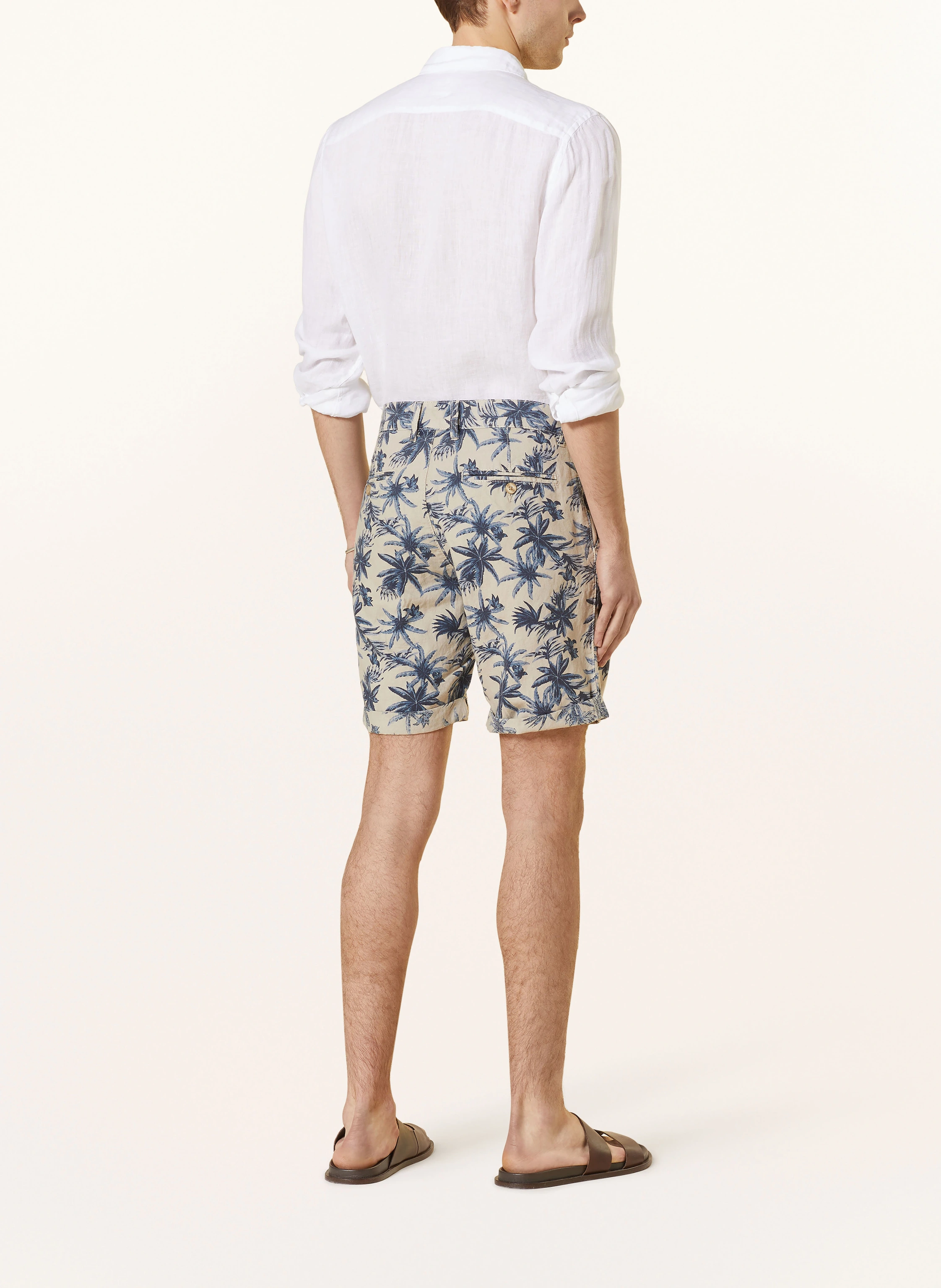 STROKESMAN'S Shorts Slim Fit mit Leinen