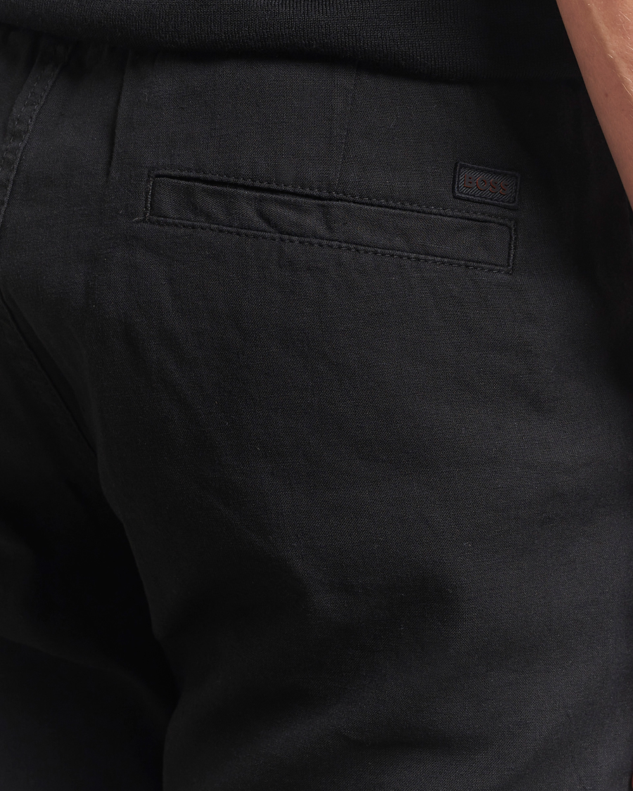 BOSS ORANGE Sanderson Linen Pants Black