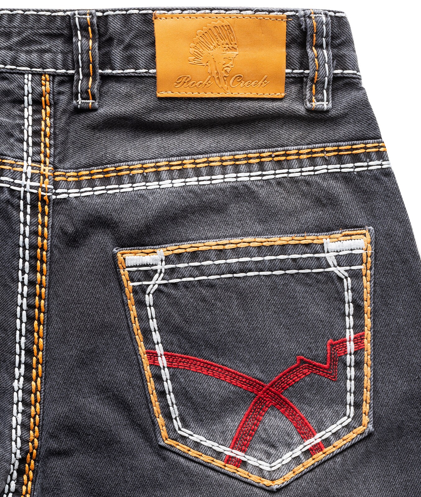 Rock Creek Jeans Comfort Fit dicke Nähte Loose Fit