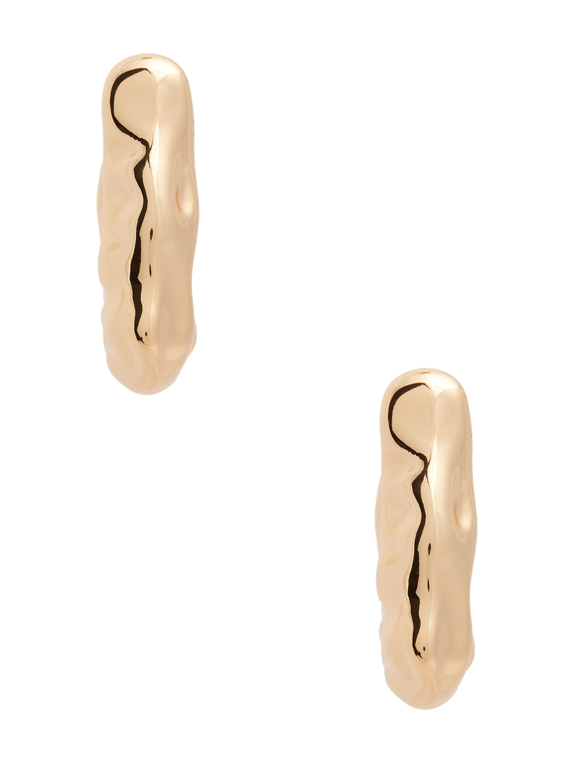 Brinco de argola geométrico dourado