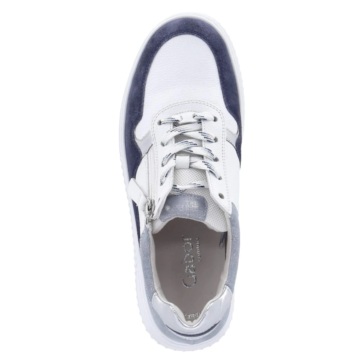 GaborLow Sneaker - weiss/jeans/silber