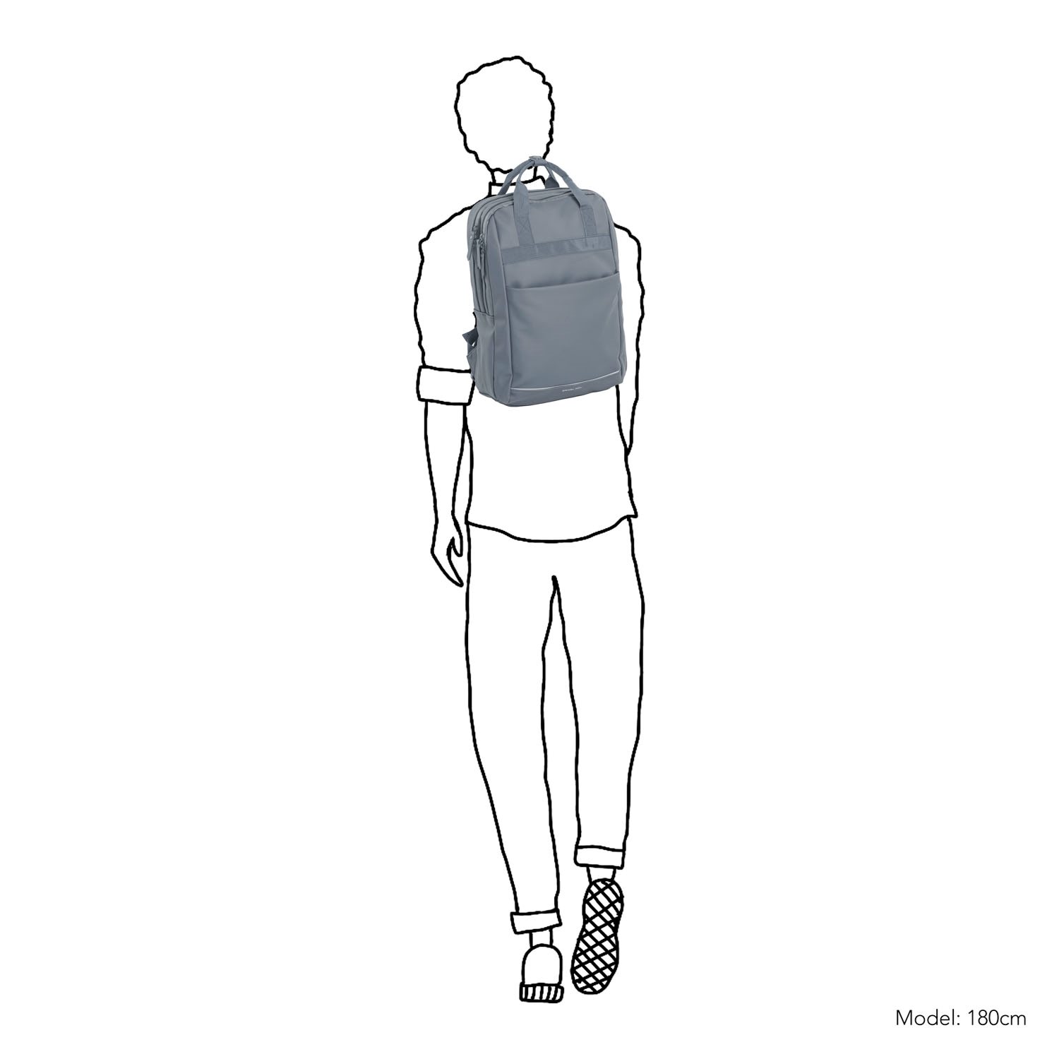 Daniel Ray Lubbock Water-Repellent Backpack soft blue