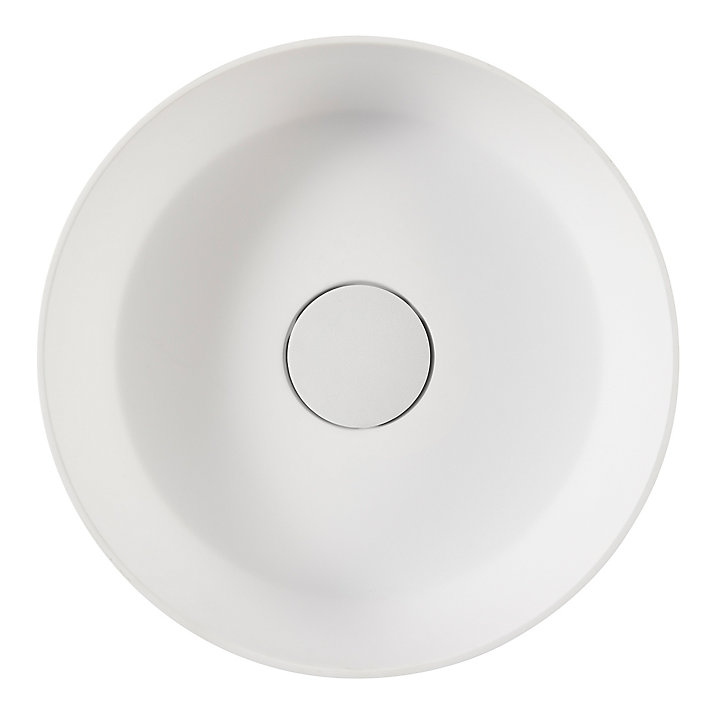 Vasque à poser ronde résine blanche GoodHome Apanas