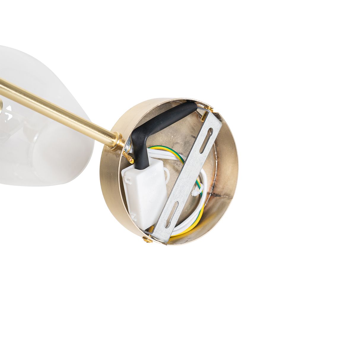 Klassieke wandlamp goud met glas - Elien