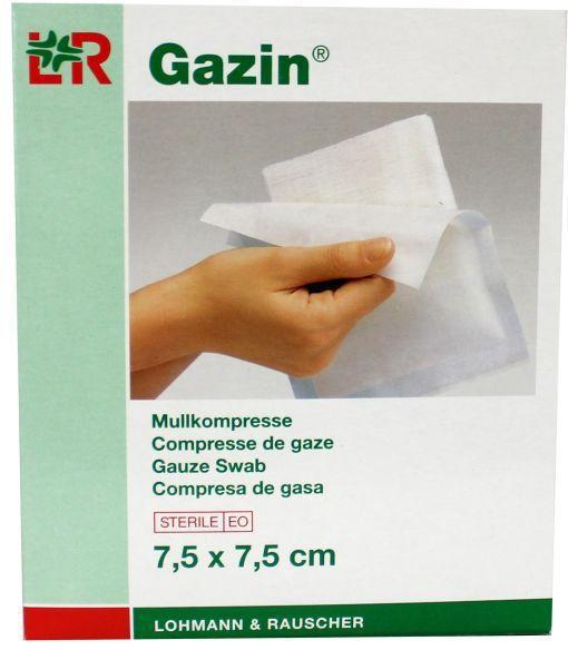Gazin Gazin gaaskompres 7.5 x 7.5 steriel 5x2 stuks