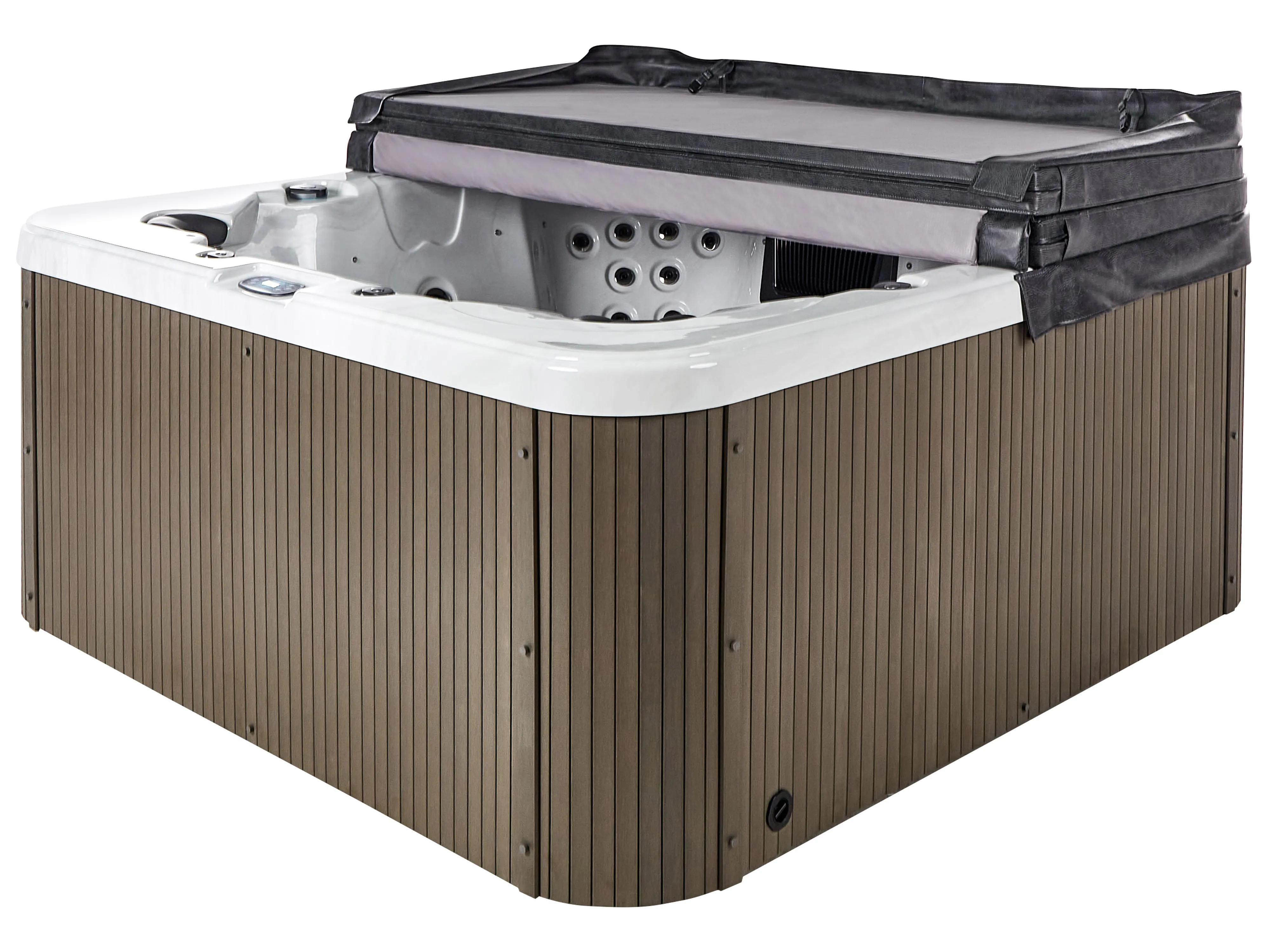 Buiten hottub met LED VILLARRICA Wit