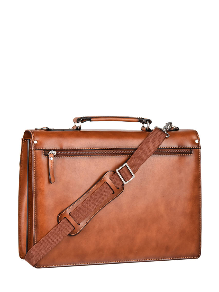 Serviette Crosta 2 compartiments cuir ETRIER
