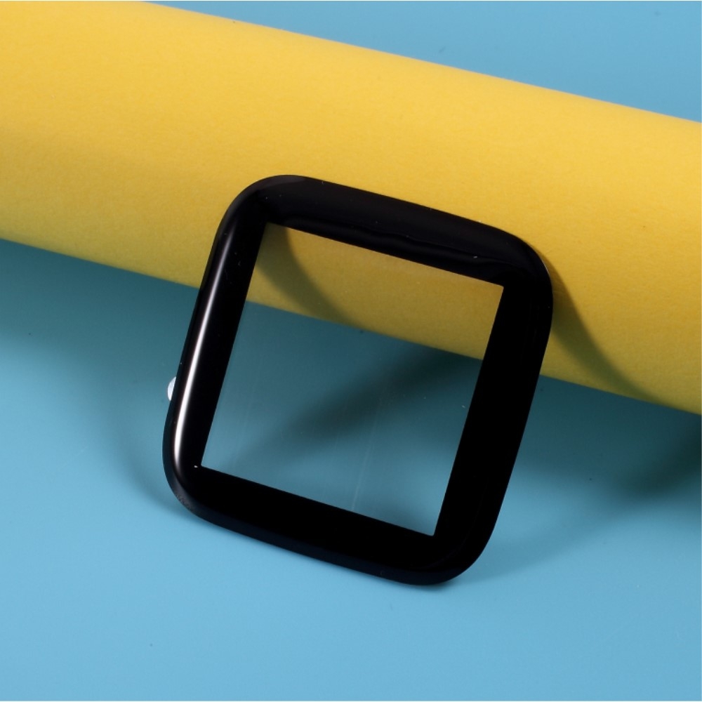 Fitbit Versa 3 Vollbild Curved Panzer Glas Display Rahmen - Schwarz