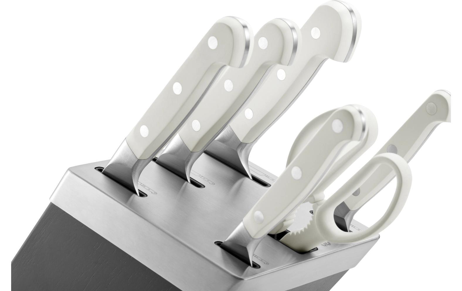 Messerblock-Set mit Messer Pro le blanc Schwarz, 7-teilig<br>Messerblockset