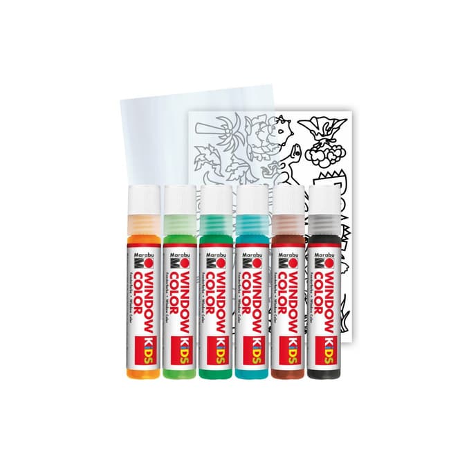 Marabu - Window Color Set - Dinosaurier