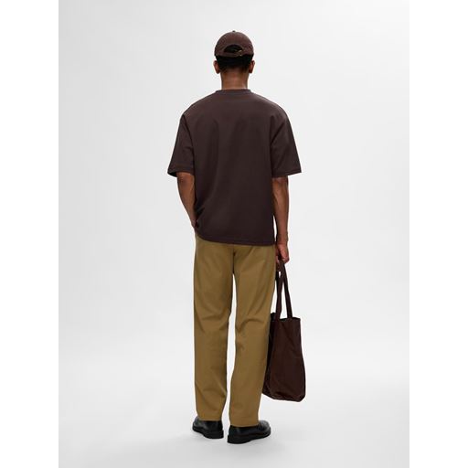 Selected Homme Oscar Loose T-shirt, Chocolate Torte, L