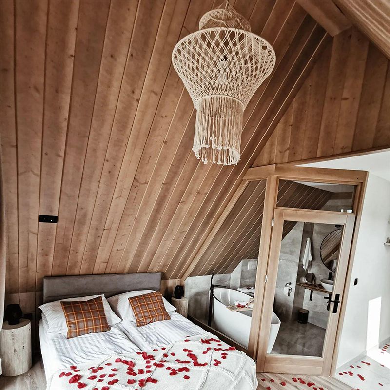 Landelijke hanglamp macramé 90 cm - Macra