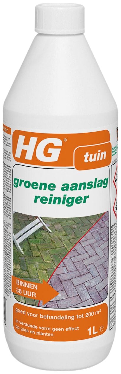 HG GROENE AANSLAGREINIGER - Reinigingsmiddel - 1 Liter - 8 cm