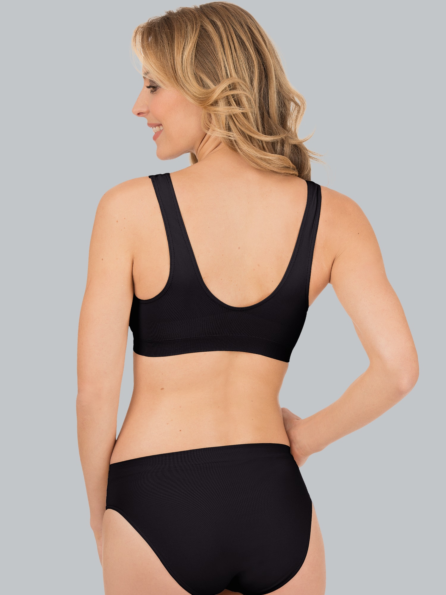Bustier aus Polyamid/Elastan Schwarz