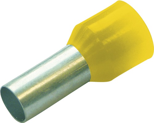 Haupa 270818 Geïsoleerde adereindhulzen 6mm²/12mm Geel 100 stuks