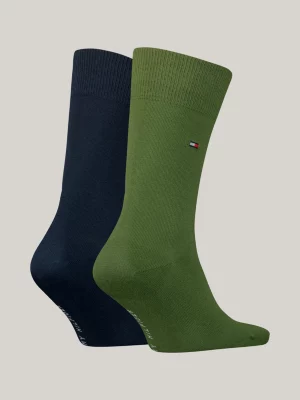 Pacote com 2 pares de meias clássicas com estampa de bandeira.