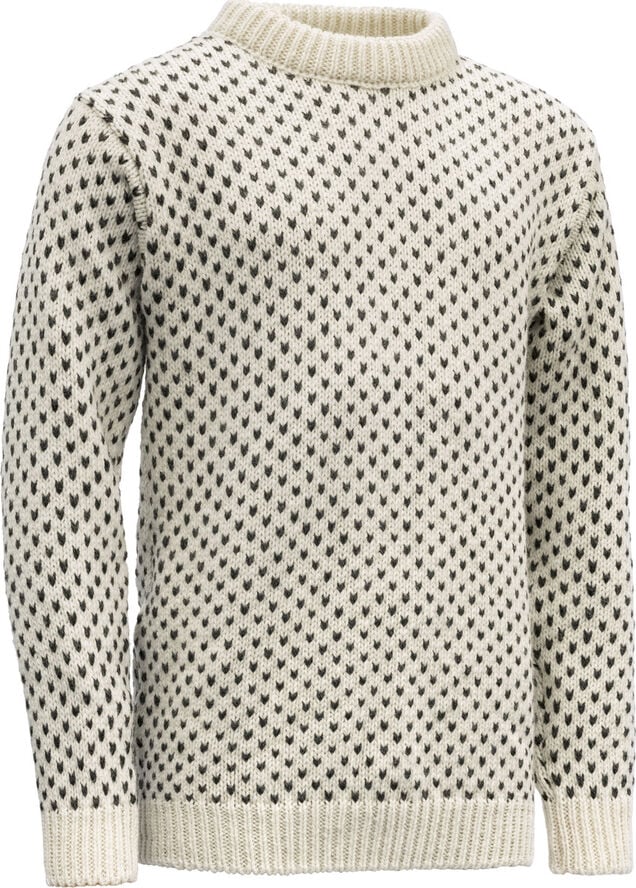 Devold DEVOLD Nordsjø Sweater, Offwhite/Grey Hvid