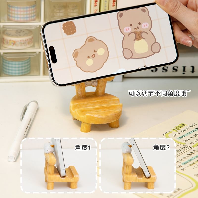Momoi - Mini stoel bureau telefoonstandaard (verschillende ontwerpen) / set