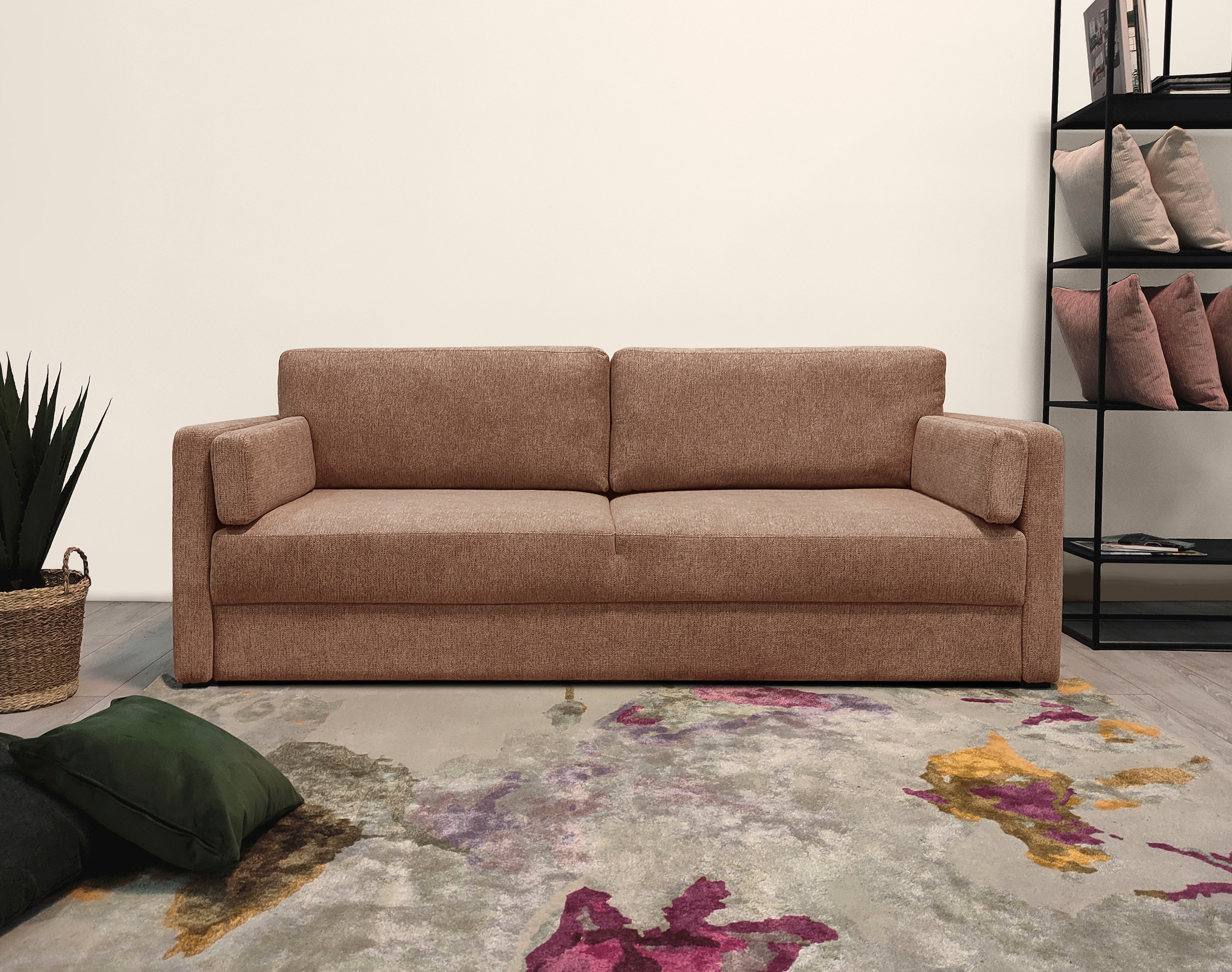 Home affaire Schlafsofa »Calrence« mit aufklappbarer Bettfunktion, zwei Armlehnvarianten in der Serie