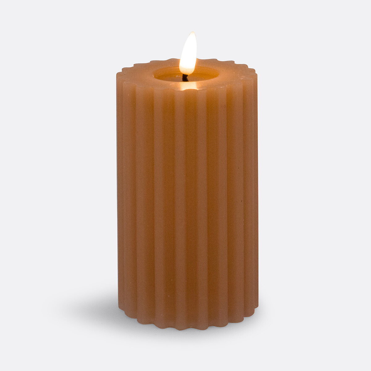 LA REDOUTE INTERIEURS<br>Vela LED de cera listrada H14,8 cm, Caspar