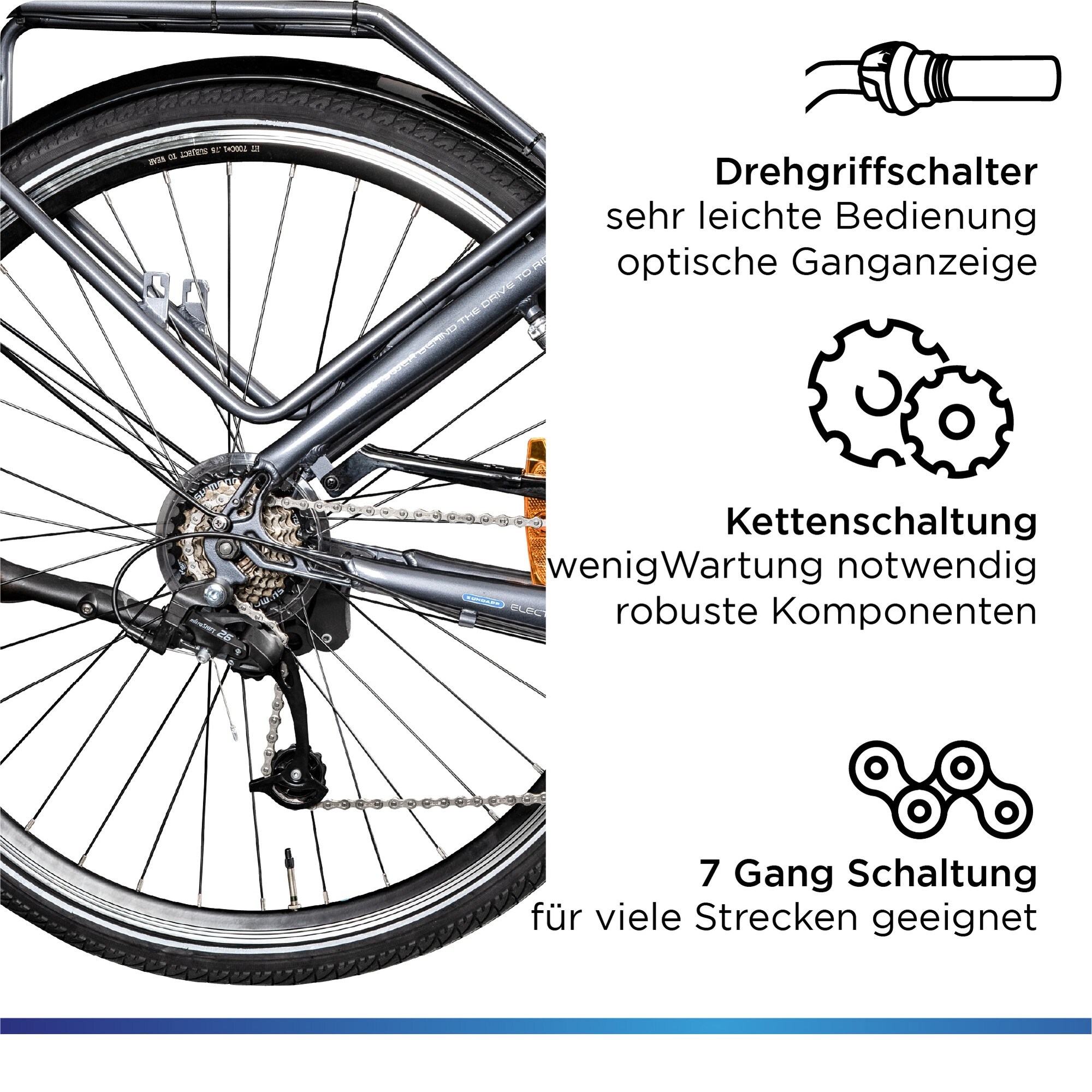 Zündapp Z901 E Bike Damen 28 Zoll 150 - 180 cm Pedelec Damenfahrrad City 7 Gang Elektrofahrrad Hollandrad Ananda E Fahrrad